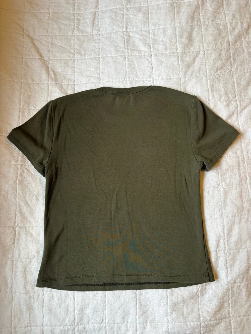 Sundays Best Aritzia Olive Green Cotton Blend T-Shirt Women’s MEDIUM